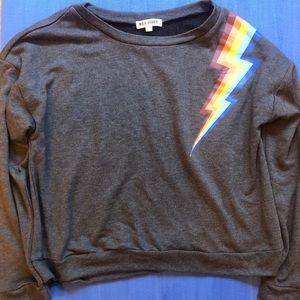 Wild Honey Grey sweatshirt with lightning bolt L